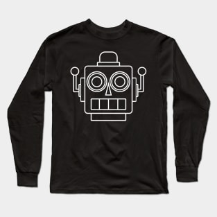 RPGBOT Robot Head Dark Mode Long Sleeve T-Shirt